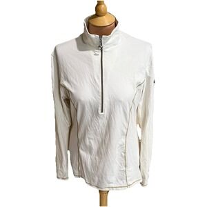 Goode Rider Women's‎ Ivory 1/4 Zip Pullover Size XL Long Sleeve Equestrian Horse